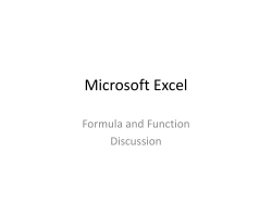 Microsoft Excell