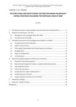 The Structural and Institutional Factors Explaining Households