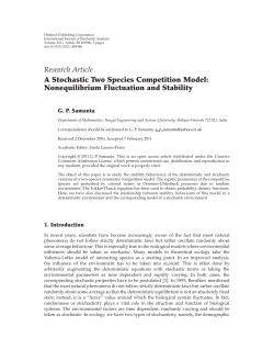 A Stochastic Two Species Competition Model: Nonequilibrium