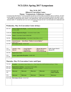 NCLGISA Spring Conference Schedule