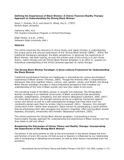 International Journal of Choice Theory and Reality