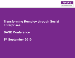 B4: From Supported Business to Social Enterprise