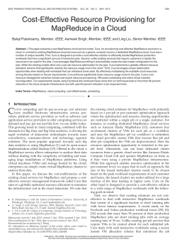 Cost-Effective Resource Provisioning for MapReduce in a Cloud