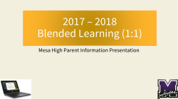 2017 * 2018 Blended Learning (1:1)