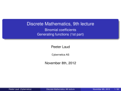 Discrete Mathematics, 9th lecture