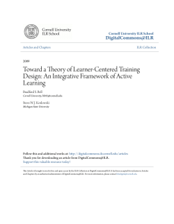 Toward a Theory of Learner-Centered Training Design: An
