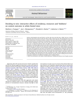 Deciding to win: interactive effects of residency, resources and