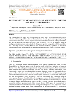 development of autonomous game agent with learning and reactive