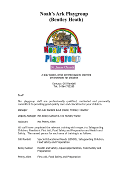 Noah`s Ark Playgroup - Bentley Heath Church Of England Primary