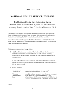 directions national health service, england