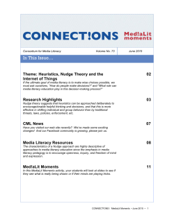 Heuristics, Nudge Theory and the Internet of Things