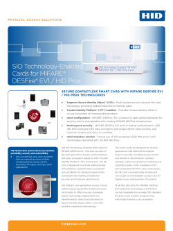 SIO Enabled MIFARE DESFire EV1 HID Prox Card