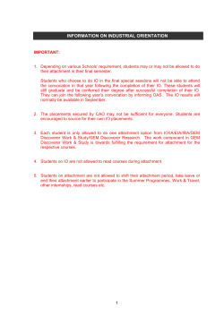 information on industrial orientation - NTU.edu