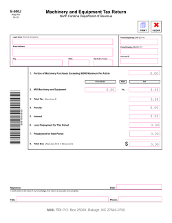 E500 Web Fill - North Carolina Department of Revenue