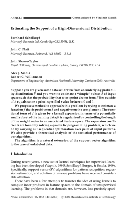 Estimating the Support of a High