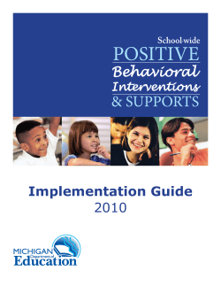 School-wide Positive Behavioral Interventions and Supports