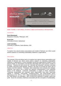 SUB-THEME 6_Natural science and sustainable behaviors