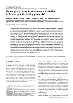 Gy Sampling Theory in Environmental Studies. 1 - CLU-IN