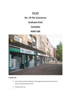 TO LET No. 10 The Concourse Grahame Park
