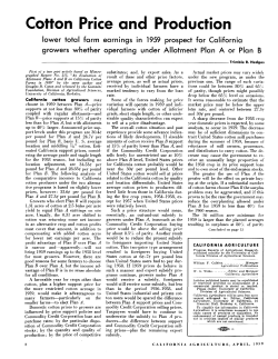 Cotton Price and Production lower total farm earnings in 1959