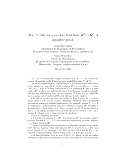 Rice formula for a random field from Rd to Rd. A complete proof.