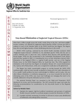 (NTDs) - SEA/RC69/12 pdf, 214kb - WHO South