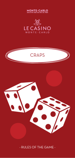 rules of the game - Casino de Monte