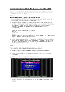 setting up myob from scratch