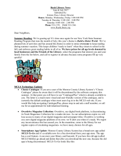 Newsletter - Rush Public Library