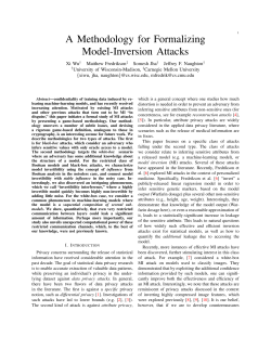A Methodology for Formalizing Model-Inversion Attacks