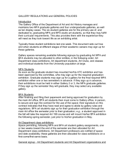 GALLERY REGULATIONS and GENERAL POLICIES Introduction