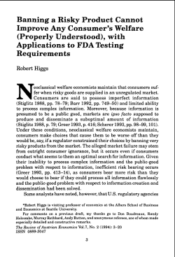 Banning a Risky Product Cannot Improve Any