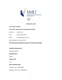 Trade Dispute Resolution