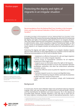 Protecting the dignity and rights of migrants in an irregular situation