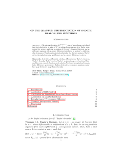 ON THE QUANTUM DIFFERENTIATION OF SMOOTH REAL