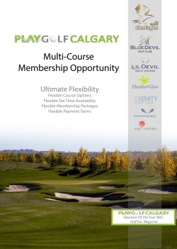 Play Golf Calgary Multi-Course Membership Package