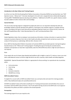 EWPA Yellowcard Information sheet Introduction to