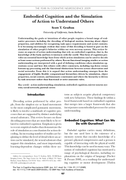 Embodied Cognition and the Simulation of Action to Understand