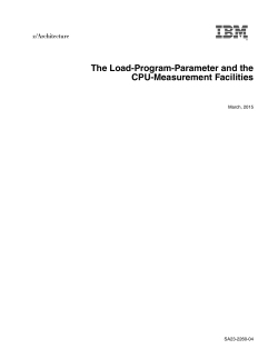 The Set-Program-Parameter and CPU Measurement Facilities