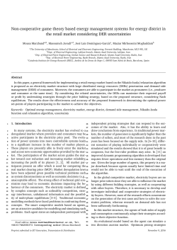 Non-cooperative game theory based energy management systems