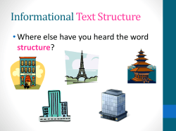 Informational Text Structure