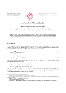 New Family of Whitney Numbers - PMF-a
