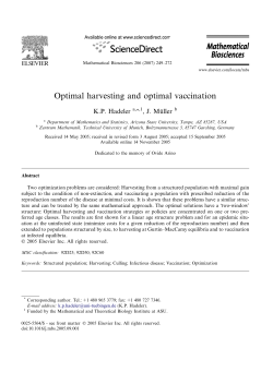 Optimal harvesting and optimal vaccination