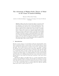 The Advantage of Higher-Order Theory of Mind in the Game of