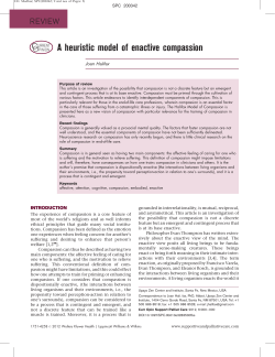 A heuristic model of enactive compassion