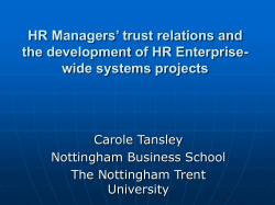 Managing trust relations and knowledge development in HR ERP