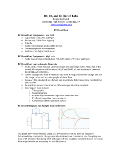 Handout for RC LR and LC labs