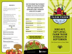 Farm Fresh Menu - City of Surrey