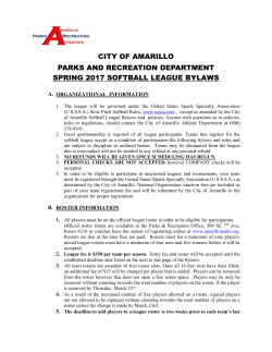 Spring 17 Softball ByLaws