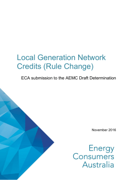 Local Generation Network Credits (Rule Change)